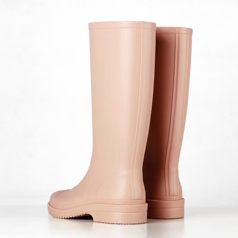 Warrior Rain Boots for Women, Fashionable Adult Tall Rain Boots, Water Shoes, Rubber Shoes, Overshoes, Waterproof Boots HXLO33 Khaki 41