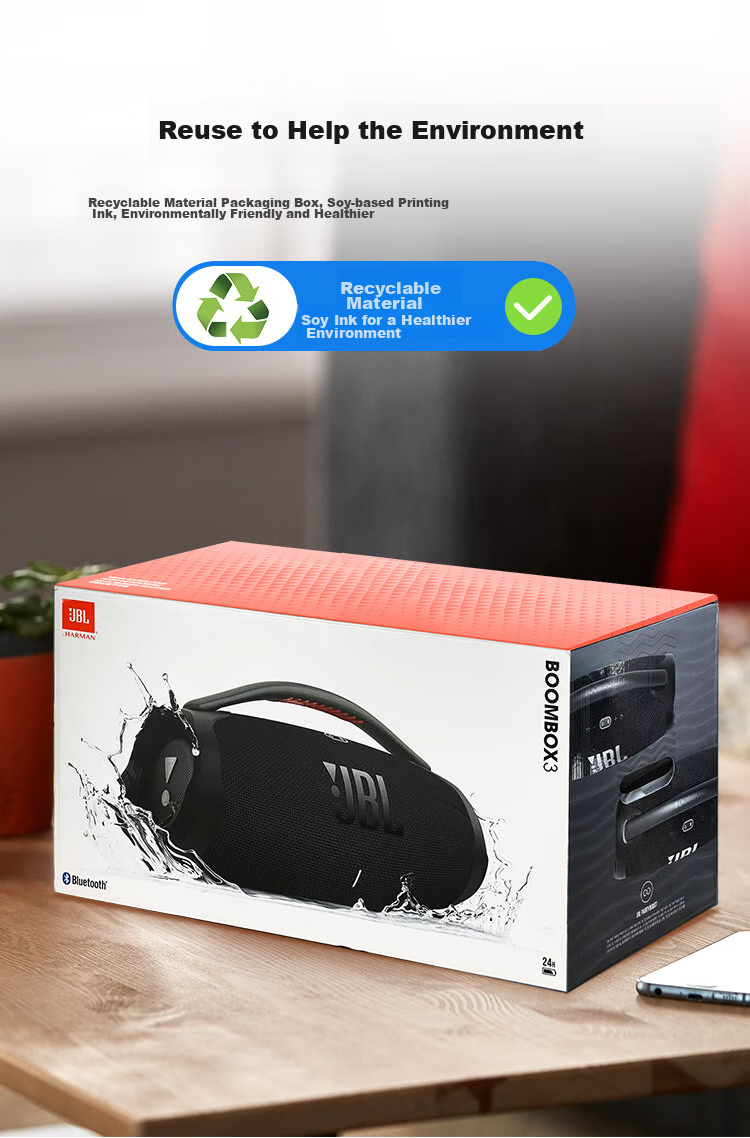 JBL BOOMBOX3 Portable Bluetooth Speaker, Outdoor Square Dance Loudspeaker, IP67 Dust And Water Resistant, HiFi Desktop Speaker 4, Black 9