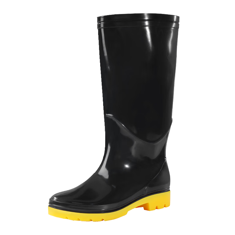 Lanoudun Men's Tall Waterproof Rain Boots, Outdoor Wear-Resistant Rubber Shoes, Non-Slip Rain Boots, Overshoes YX1007 Size 41
