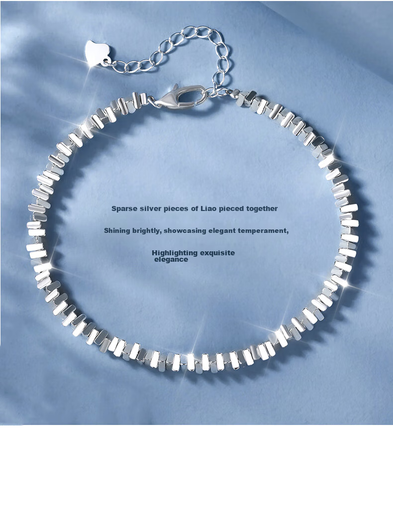 MANHE S999 Sterling Silver Bracelet for Women, 2026 New Style Beaded Bracelet Jewelry, Birthday Gift for Wife Or Girlfriend 8