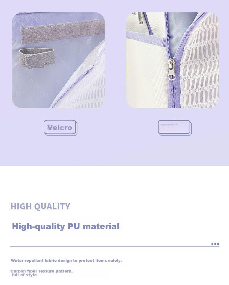 KUMPOO Ball Bag with Separate Shoe Compartment, Tennis Racket Storage, Ventilated Multi-Functional Unicorn Backpack KBR-002 White And Purple 8