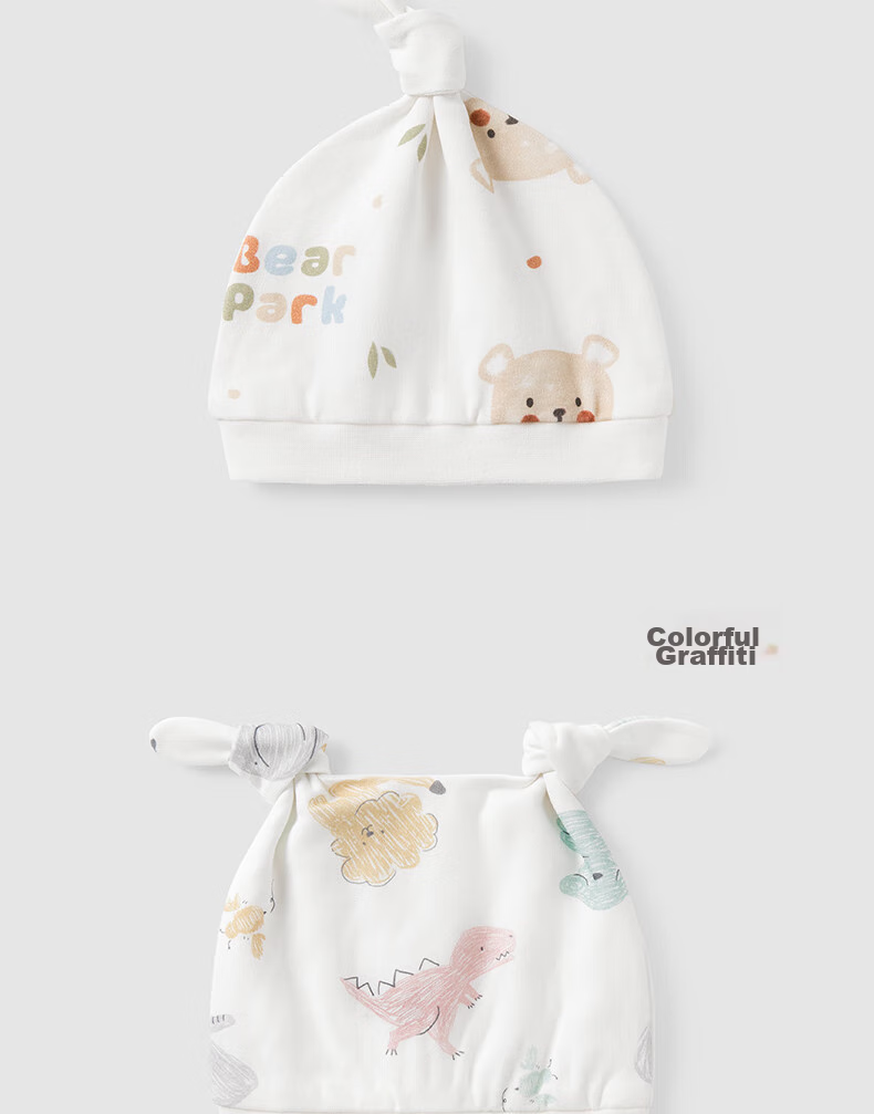 Guaiqixiong Newborn Boneless Cap for Spring And Autumn, Pure Cotton Infant Cap, Cute Head Protection Hat 15
