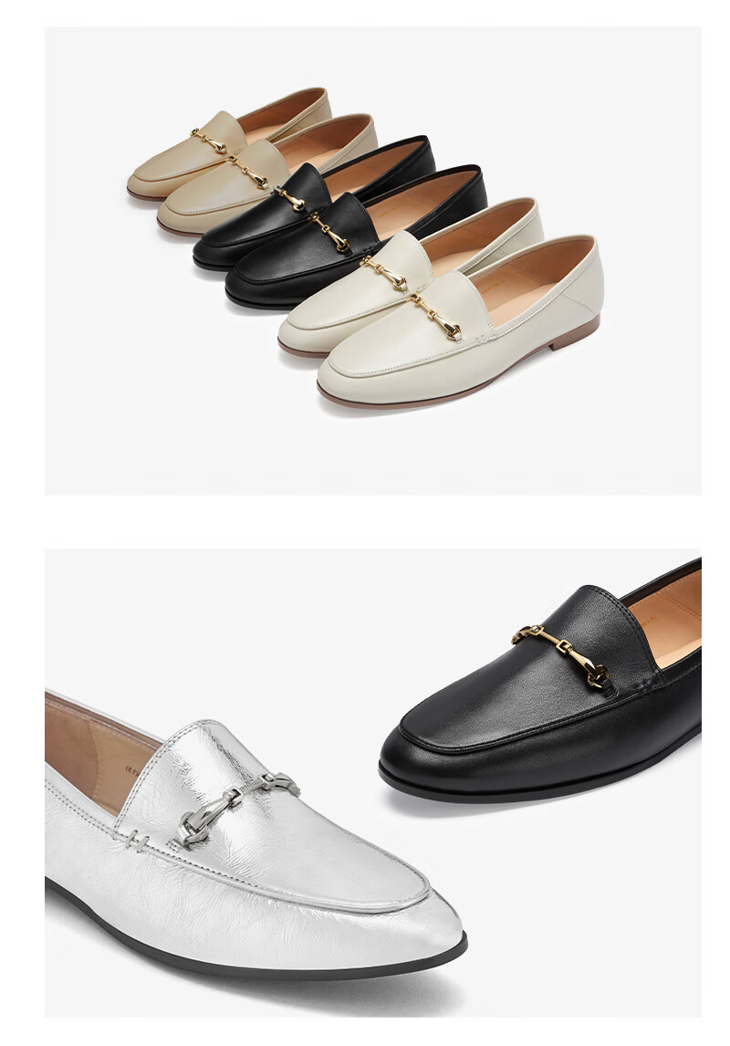 73Hours Women's Shoes, Cheese Bag Spring And Autumn New Style Slip-On Flat Shoes, Commuter Loafers for Wome 9