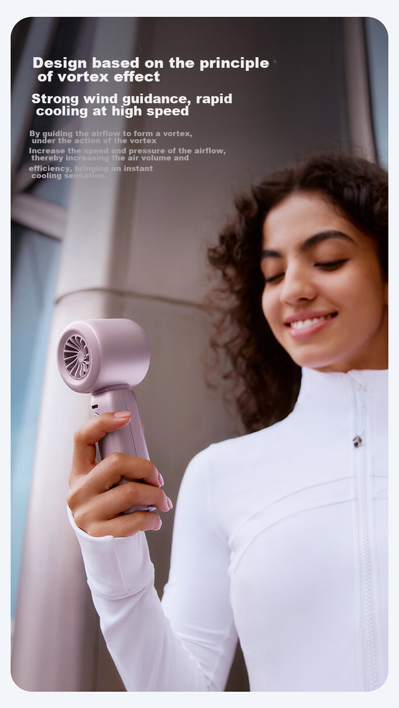 SOLOVE F15 Handheld Mini Fan, Ultra-High RPM Rechargeable Fan, USB Small Fan with Long Battery Life, Portable Powerful Fan for Student Dormitory, Quiet Operation, Gold Color 10