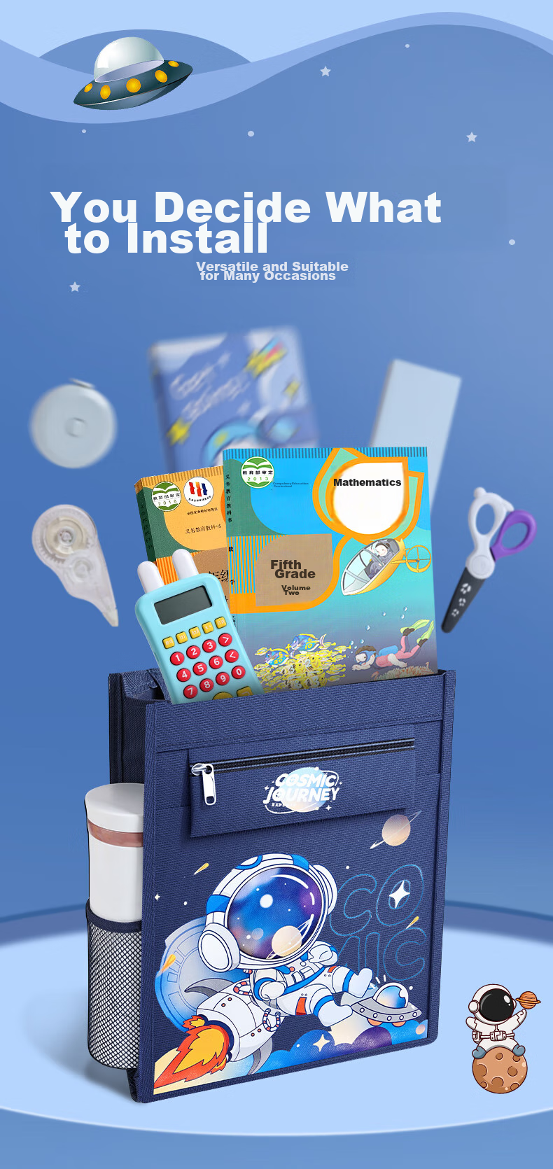 Licao Multifunctional Tutoring Bag, Large Capacity Handheld Tutoring Pack, Middle School Handbag, Art Supply Bag, Study Backpack, Children's Learning Supplies [Kapibara] 8