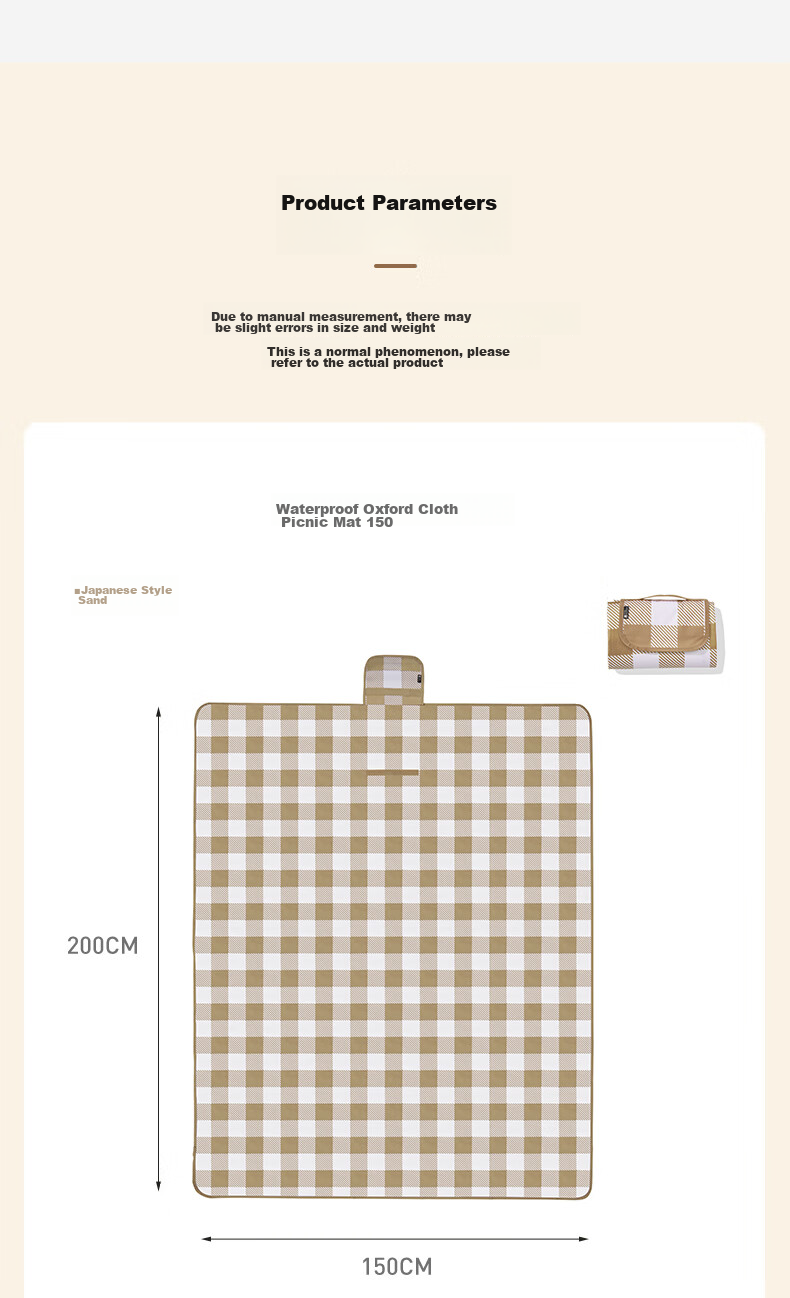 MOBIGARDEN Picnic Mat, Outdoor Camping Waterproof Oxford Cloth Beach Mat, Portable Tent Mat, NX23663007, Hefengsha 15