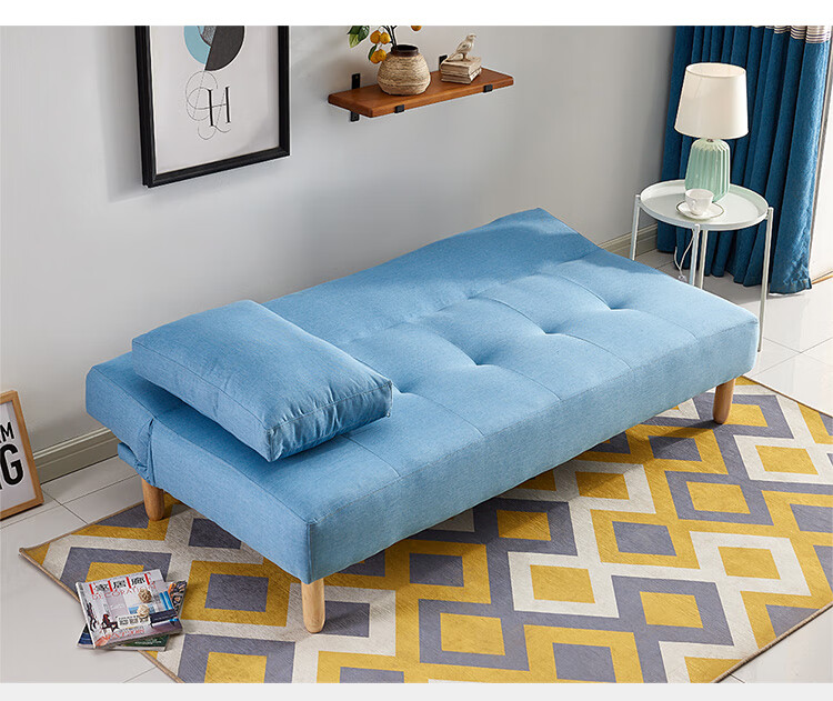 沙发床两用折叠1.8米多功能懒人沙发小户型简易沙发 s20 蓝色