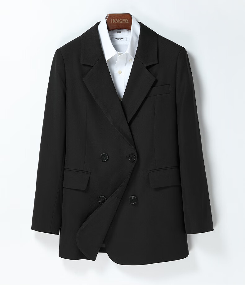 【凯撒zyg2ax24126】凯撒(kaiser)女装休闲小西装春秋款双排扣小众