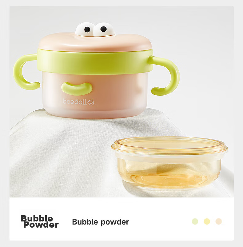 Beedoll Insulated Bowl Set, Children's Tableware, Baby Food Bowls, Specialized Water-Filling Bowls, Gift Box - Dudu Gree 16