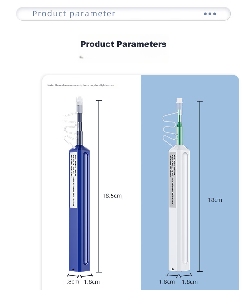EB-LINK Fiber Optic Cleaning Pen, End Face Cleaning, 2.5mm Push-Button Flange Adapter, Optical Module Transceiver, Fiber Optic Cleaner, Suitable for SC/FC/ST Interfaces 8