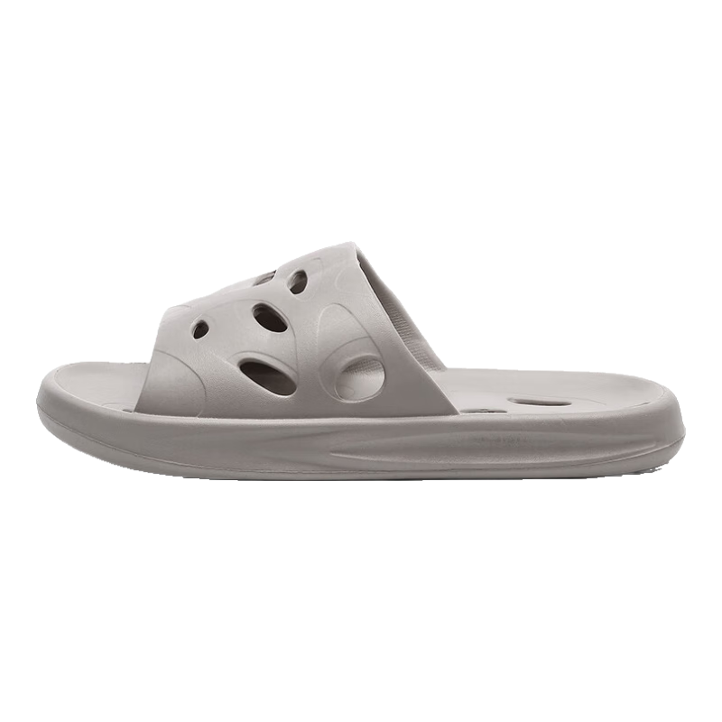 GUOLUOFEI Bathroom Slippers for Men And Women, Summer Indoor Shower Hollow Water-Draining EVA Bathroom Sandals, Gray, Size 36-37