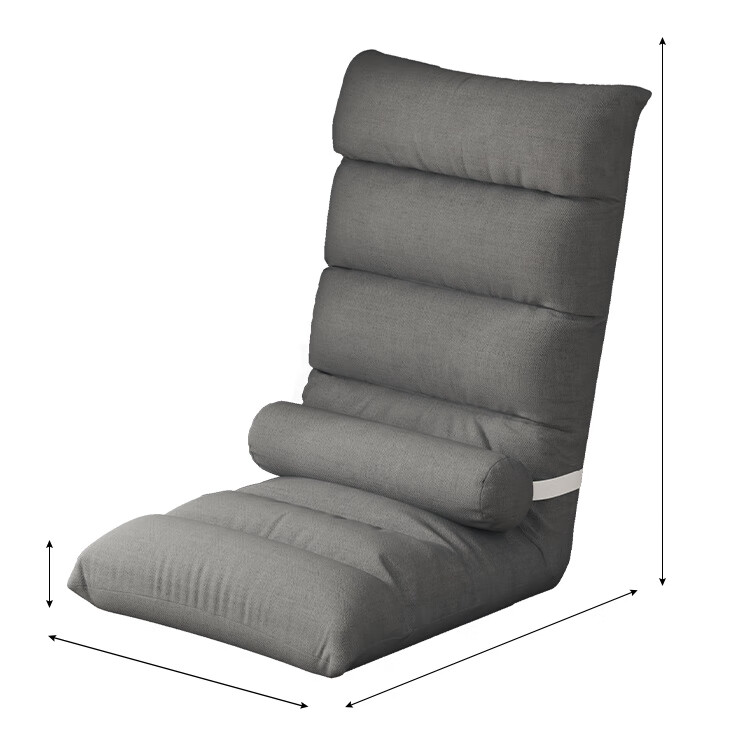 Churong Lazy Sofa Bed Backrest Balcony Small Apartment Bay Window Chair Single Tatami Sofa Chair LZ090 Off-White 7