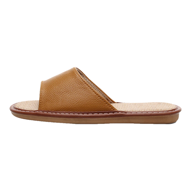 GUOLUOFEI Linen Slippers for Men And Women, All-Season Couple Indoor Non-Slip Cotton Linen Floor Sandals
