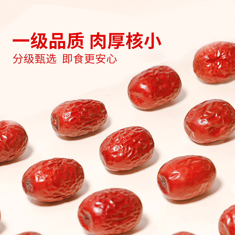 楼兰丝路灰枣500g*2袋 红枣蜜饯果干 新疆若羌一级枣休闲零食枣子