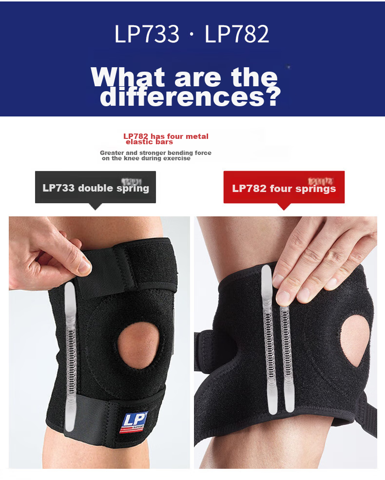 LP 782CN Sports Knee Brace with Breathable Four-Spring Support for Knee Joint Protection, Running, Basketball, Hiking, Patella Stabilizatio 5
