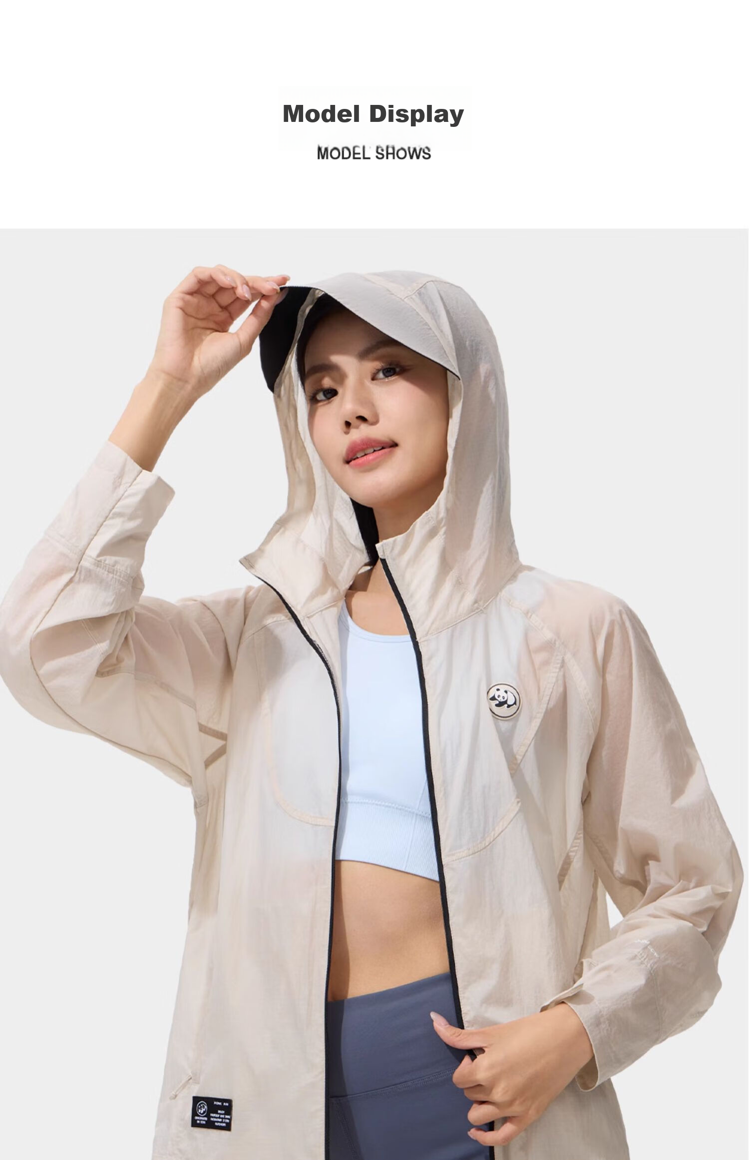 CAMEL Sun Protection Clothing, Cool And Breathable, UPF100+ UV Protection, Sunscreen Garment [Panda Co-Branded Edition] 8022 3XL 28