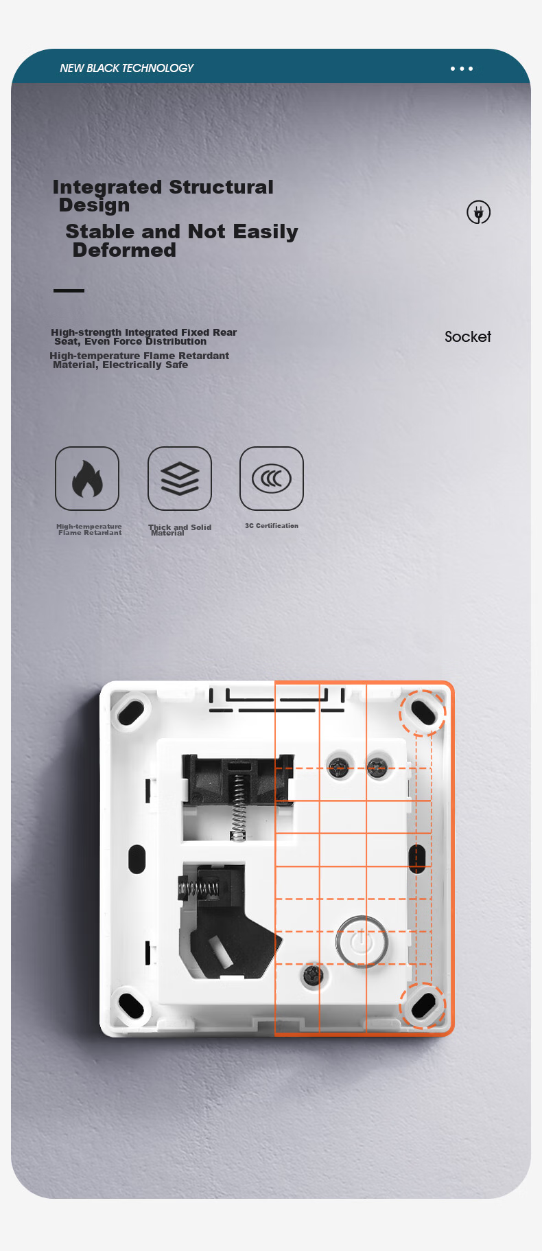 FDD Electric Vehicle Charging Protector Socket, Automatic Power-Off When Fully Charged, Charging Pile Timer Switch, Surface-Mounted 86 Type, Surface-Mounted Elegant White [Energy-Saving, Overcharge Protection] 3