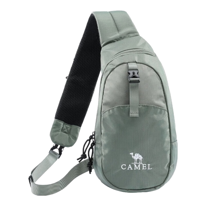 CAMEL Unisex Crossbody Commuter Messenger Cycling Bag Sports Shoulder Bag Trendy 573C875050A Light Gray-Gree