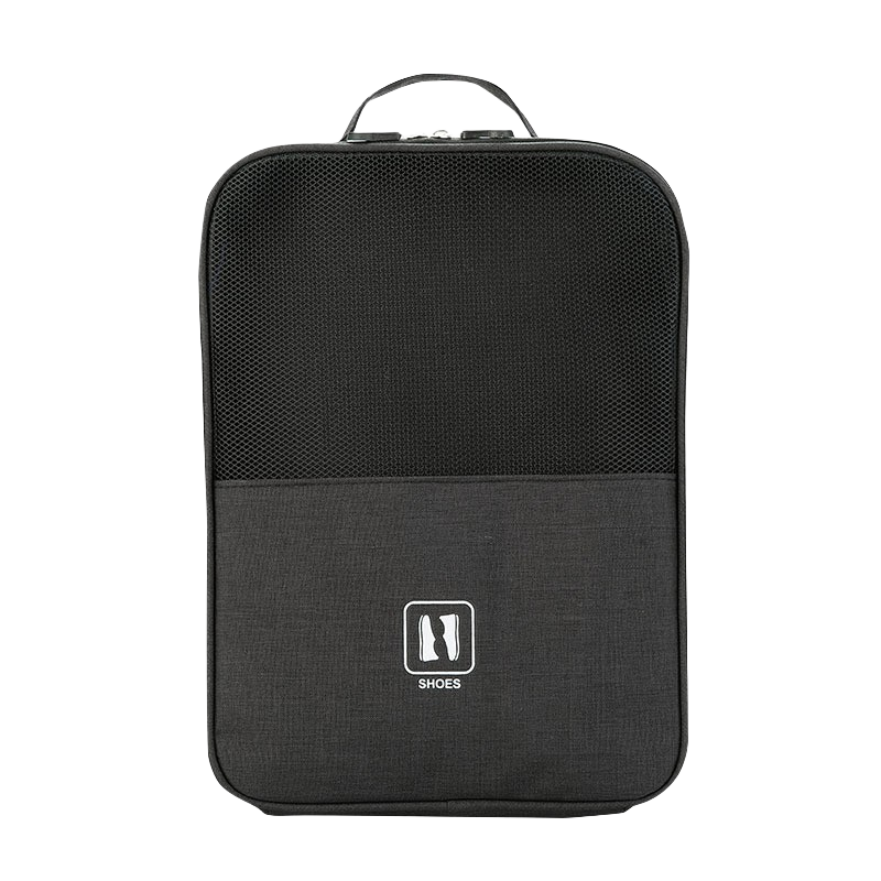 Etravel Travel Shoe Bag, Portable Luggage Organizer, Handheld Storage Bag for Business Trips And Sports, Black