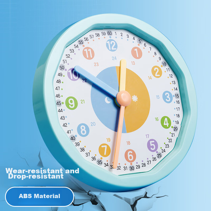 M&G Stationery Children's Clock Learning Device, Three-Hand Synchronized Clock Alarm Model, Teacher Recommended, Kindergarten Time Awareness Educational Toy ASD998K3