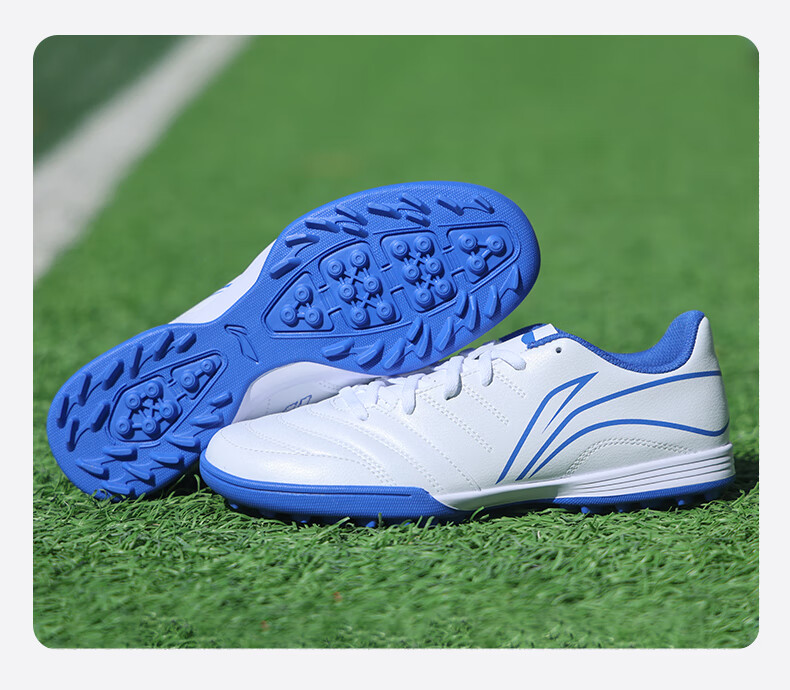 Li-Ning Soccer Shoes for Men, Women, Adults And Children, TF Turf Cleats, Professional Training Shoes for Women And Youth, Non-Slip Wear-Resistant Cleats, Black, Size 36 23