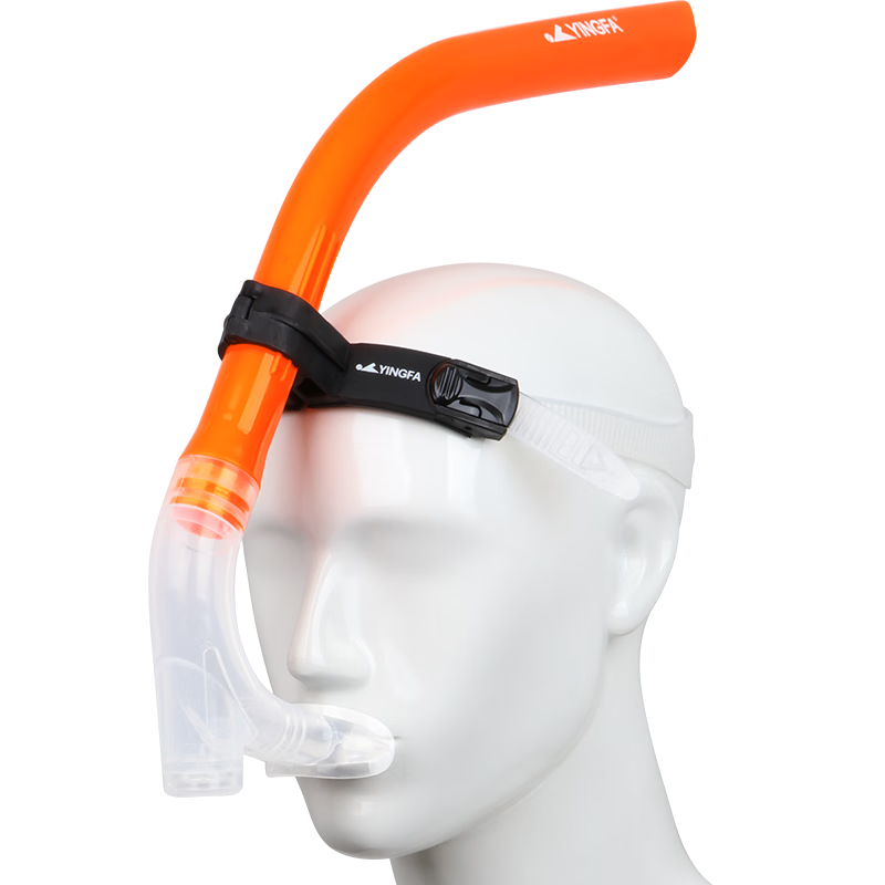 YINGFA Swimming Breath Tube, Professional Training Snorkeling Respirator, Freestyle Pre-Fitted Wet Breath Tube, Orange