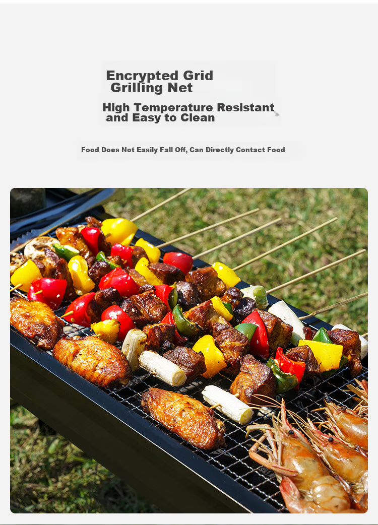 JD Jingzao Portable Folding Card Stove Outdoor Camping BBQ Grill with Storage Board 5