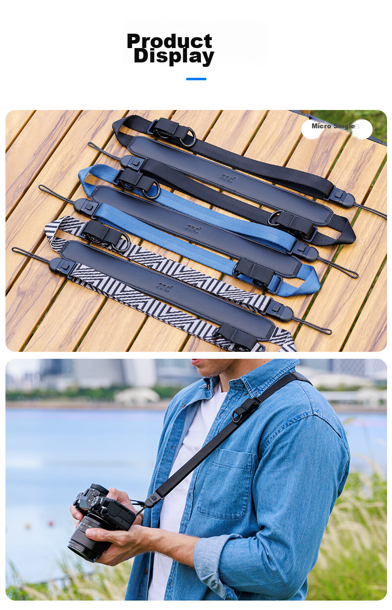 JJC Camera Shoulder Strap, Strap, Lanyard, Quick-Release for DSLR Cameras, Can Be Worn Over Neck Or Crossbody, Suitable for Canon, Nikon, Sony, Fuji (Random Old Or New Version) 14