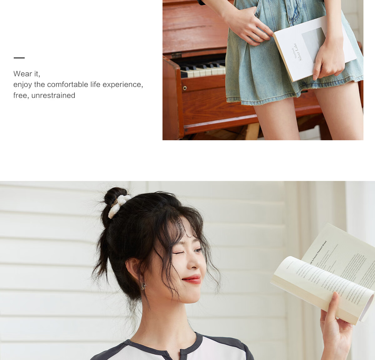 Halo Queen Long-Sleeve T-Shirt for Women, Wilderness Maillard Style Spring And Autumn Raglan Sleeve Rabbit Base Shirt Casual New Product H143T2017 56
