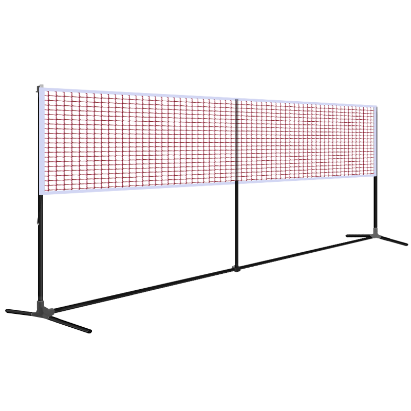 Amusi Badminton Net Stand, Portable Mobile Badminton Frame/pole, 6.1-Meter Standard Doubles, Includes Net