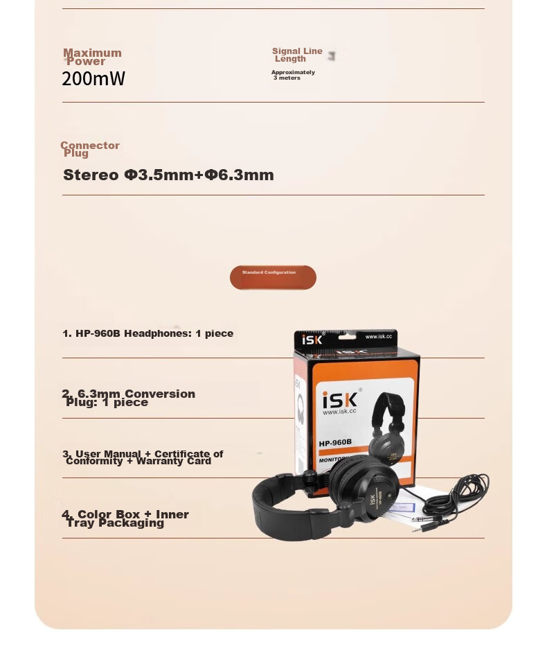 ISK MDH8500 Professional Over-Ear Monitoring Headphones, Comfortable Full-Enclosed Cavity Design, Gaming Headphones for Computer And Mobile Phones, Sound Card, Karaoke Recording And Gaming Music 9