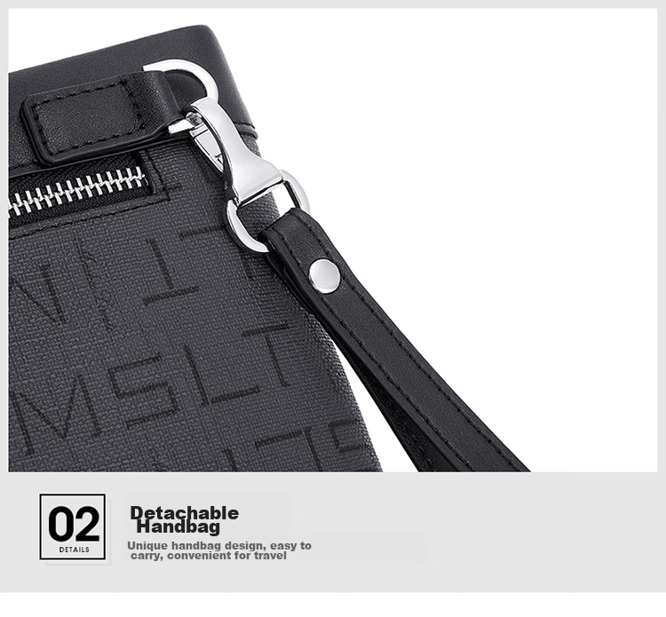 MashaLanti Men's Handbag, Casual Business Clutch, Large Capacity Zipper Pouch, Envelope Bag for Men, Practical Birthday Gift 16