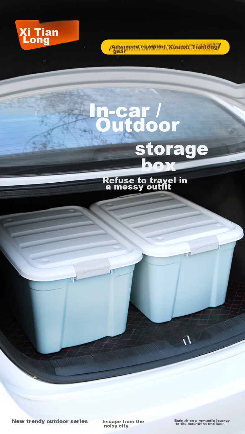 Xitianlong Xishiduo Car Trunk Storage Box, Vehicle Storage Container, Organizer Box, 51 Liters, Single Pack 1