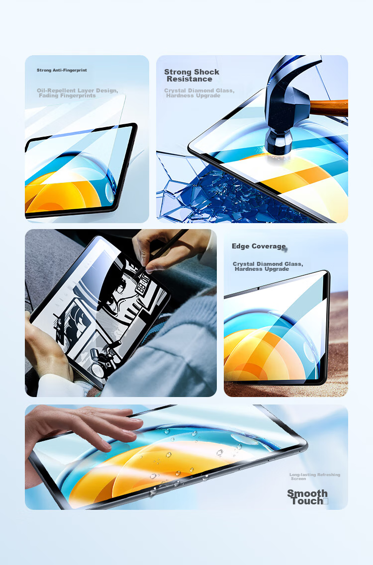 BIAZE Compatible with 26/25 Huawei MatePad Air 12-Inch (Third Generation), HD Tempered Glass Screen Protector, Universal HarmonyOS New Version Tablet Protective Film, Soft Light Version, Anti-Fingerprint 2
