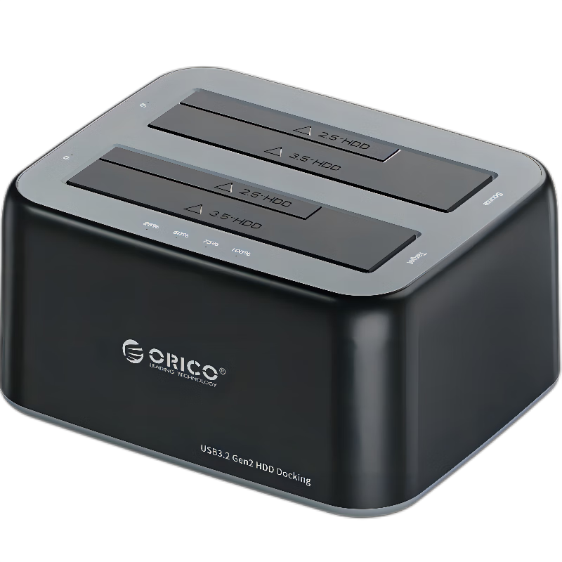 ORICO External Hard Drive Enclosure, Compatible with 2.5/3.5-Inch SATA Mechanical And Solid State Drives, Type-C 3.2 SSD, Portable External Hard Drive Enclosure, External Hard Drive Docking Station 6829C3