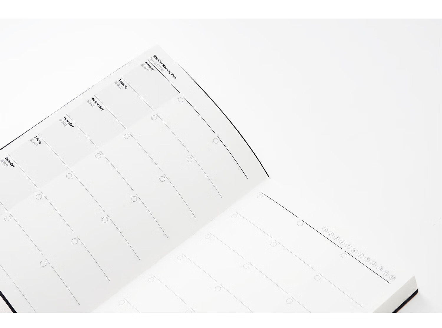 Chenzao Theme Meeting Efficiency Manual Corporate Office Meeting Record Book Project Planning Business Work Manual Notebook A5 256 Pages - High Energy Blue 6