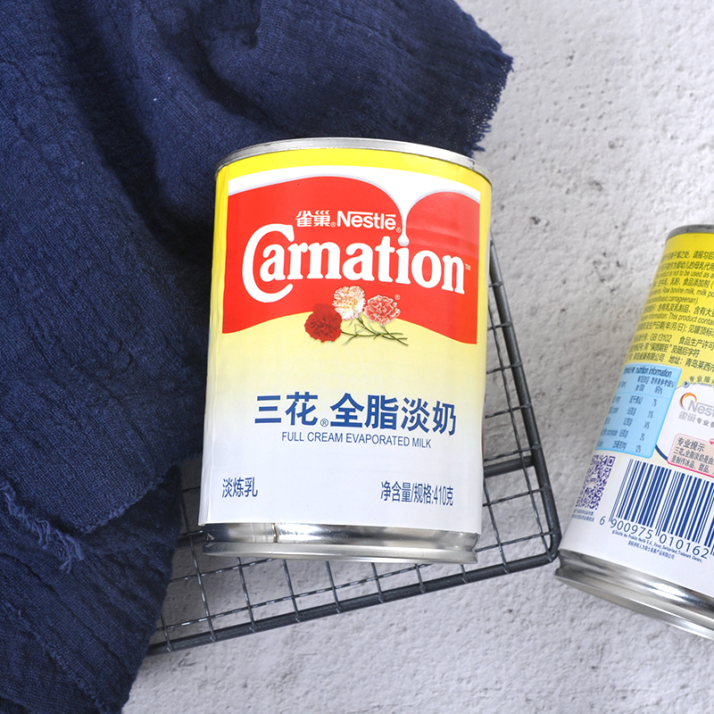 雀巢（Nestle）三花全脂淡奶410g 咖啡港式奶茶伴侣 甜品点心烘焙原料