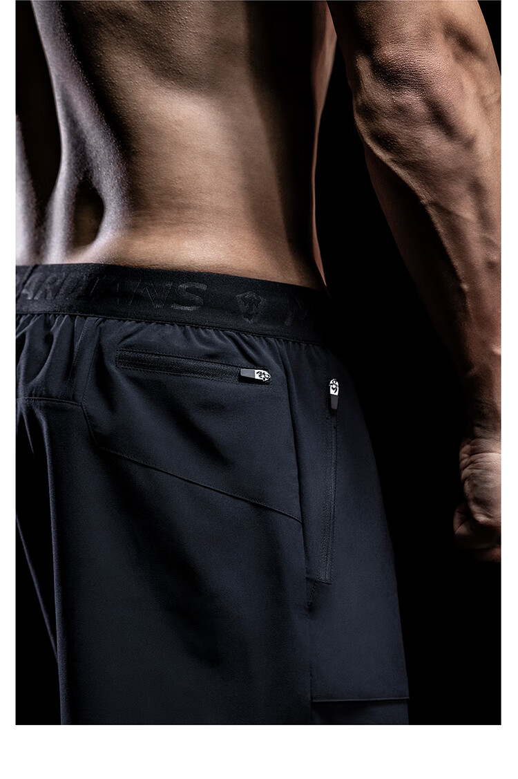 Monster Guardians Men's Sports Shorts with Double-Sided Lining for Summer, Marathon, Basketball, Outdoor Quick-Dry Athletic Pants, Black, Size L 17