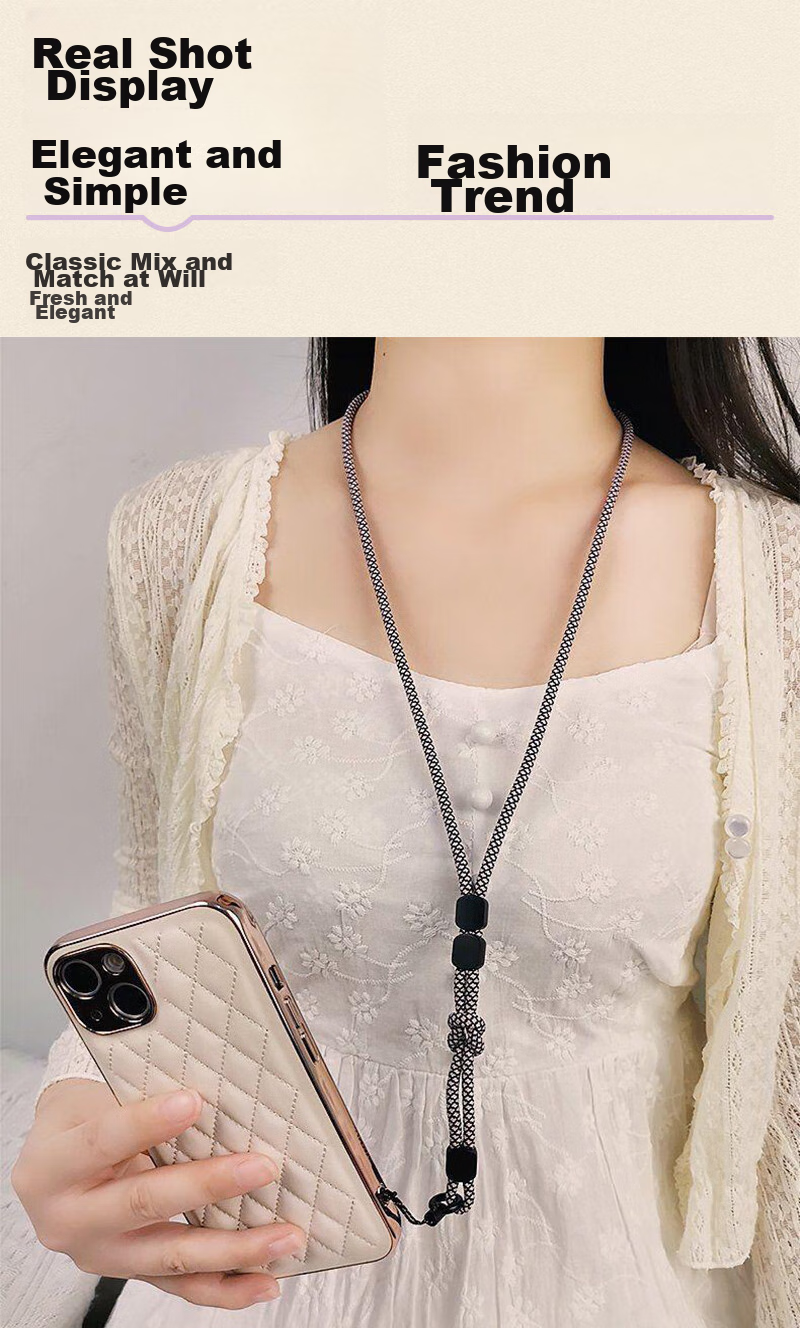 Shihan Phone Accessories, Phone Case Lanyard, Long Neck Strap, Crossbody Bag, Simple And Sturdy Phone Chain, for Men And Women, Dual-Use Adjustable, Retractable Thickened Cord with Ring Clasp, Anti-Loss And Anti-Drop 5