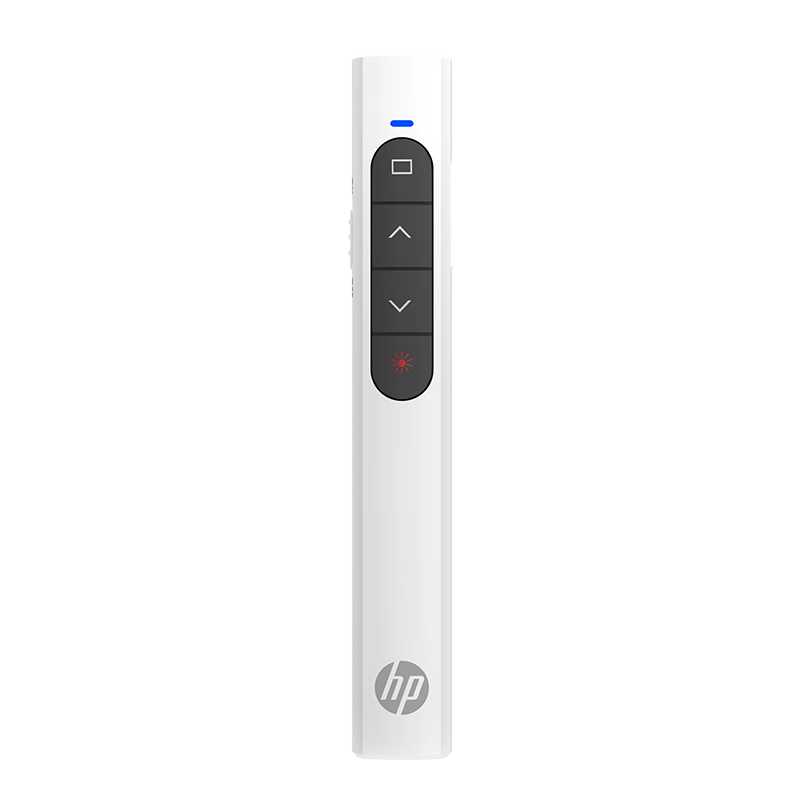 HP Page-Turning Pen, PPT Laser Pointer, Remote Page-Turning Device, Electronic Teaching Pointer for Teachers, Office Meeting Presentation Adjuster, Compatible with LED Screens, White Rechargeable Model