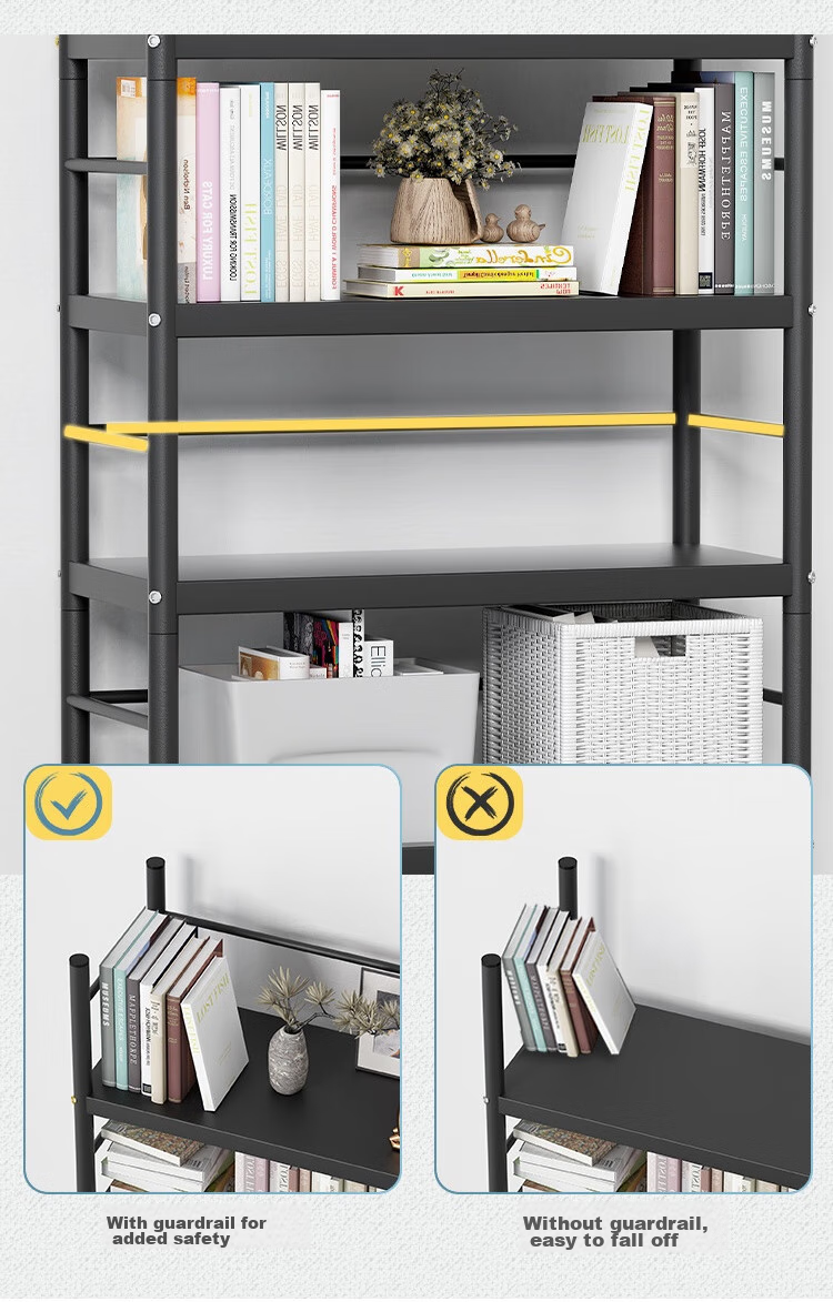 Anerya Steel Bookshelf, Floor-Standing, 176cm, Multi-Tier Simple Bookcase, Storage Rack, Display Shelf, Storage Organizer, 6 Layers, 62cm 4