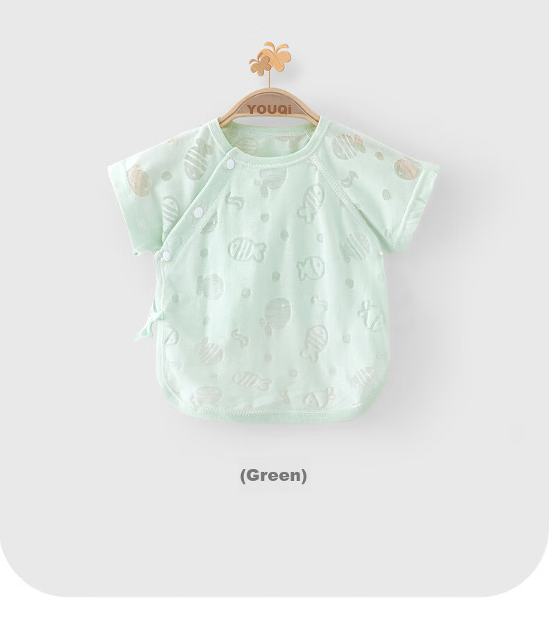 Youqi Newborn Baby Clothes, Half-Back Shirt for Infants, Summer Style, Baby Top, Thin Summer Clothing, Monk Robe, Summer Outfit 15
