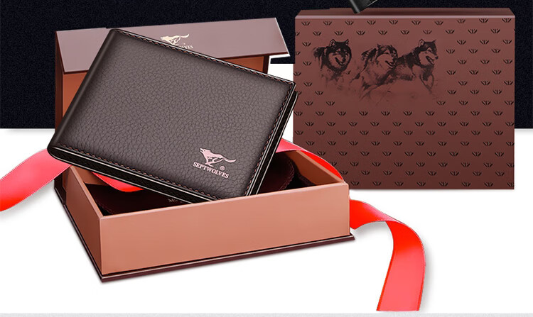 SEPTWOLVES Wallet for Men, Driver's License Holder, Genuine Leather Card Case, ID Holder, Driver's License And Birth Certificate Protector, Storage Pouch, Card Sleeve 11