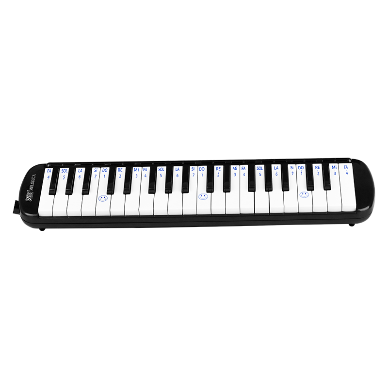 JDR Melodica, 37 Keys, for Elementary School Students, Teaching Children Beginners, Adults, Professional Performance, Wind Instrument, Black Color