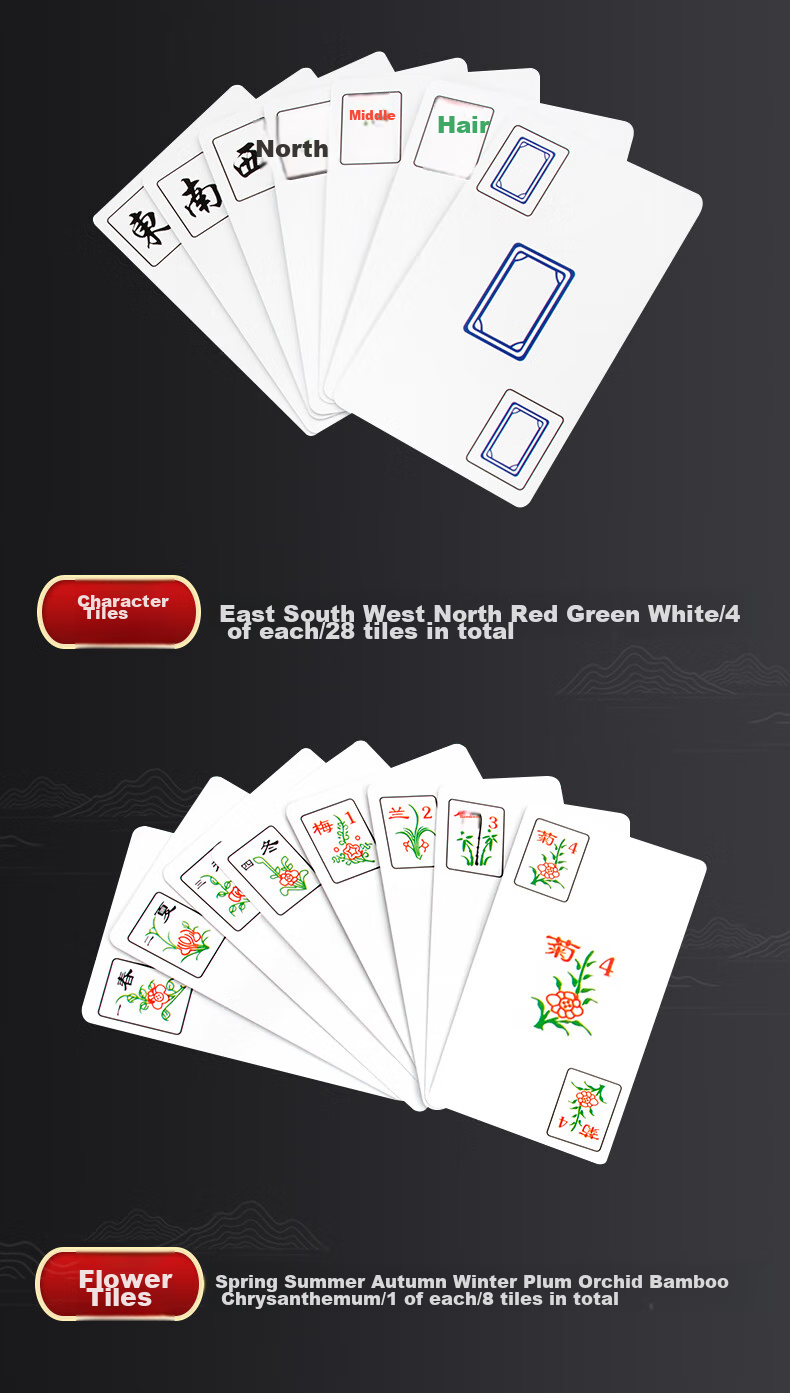 AAA Playing Cards, Mahjong Cards, AAA Playing Cards, Frosted Entertainment Travel Playing Cards, Mahjong Cards, 5 Decks, One Deck with 144 Cards 11