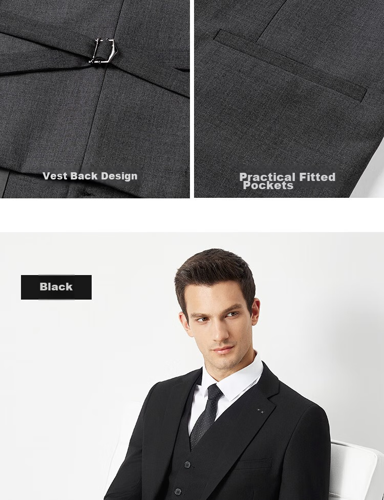FIRS Men's Suit Set, Slim Fit Professional Formal Wear, Business Attire for Grooms, Wedding Attire for Me 14