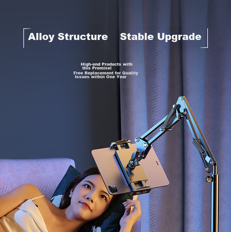 Shuotu Tablet Stand, Floor-Standing IPad And Phone Holder, Lazy Stand, Online Class Piano Stand, TV Binge-Watching Arm Extendable Stand, Live Streaming Overhead Shooting Stand, Postgraduate Entrance Exam Retake Video Recording Equipment 2