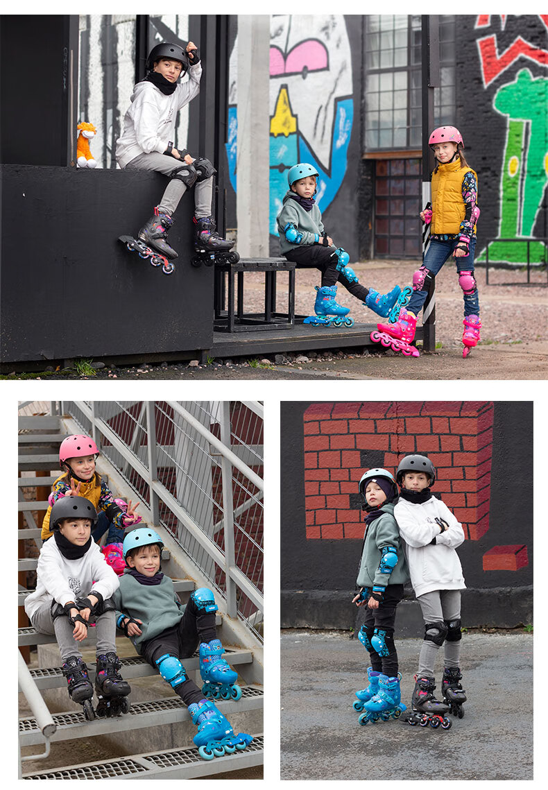 Feiying Kids Roller Skating Protective Gear Helmet Set - Safety Pads for Ice Skating, Skateboarding, Skiing, Balance Bikes, and Bicycles 14