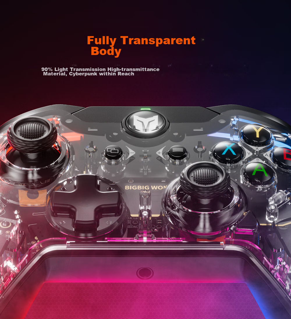 Mojiang Rainbow S Elite Wired Game Controller with Motion Sensing Macro Switch/PC/Steam/IOS Controller for Elden Ring, Horizon Forbidden West, Zelda 12