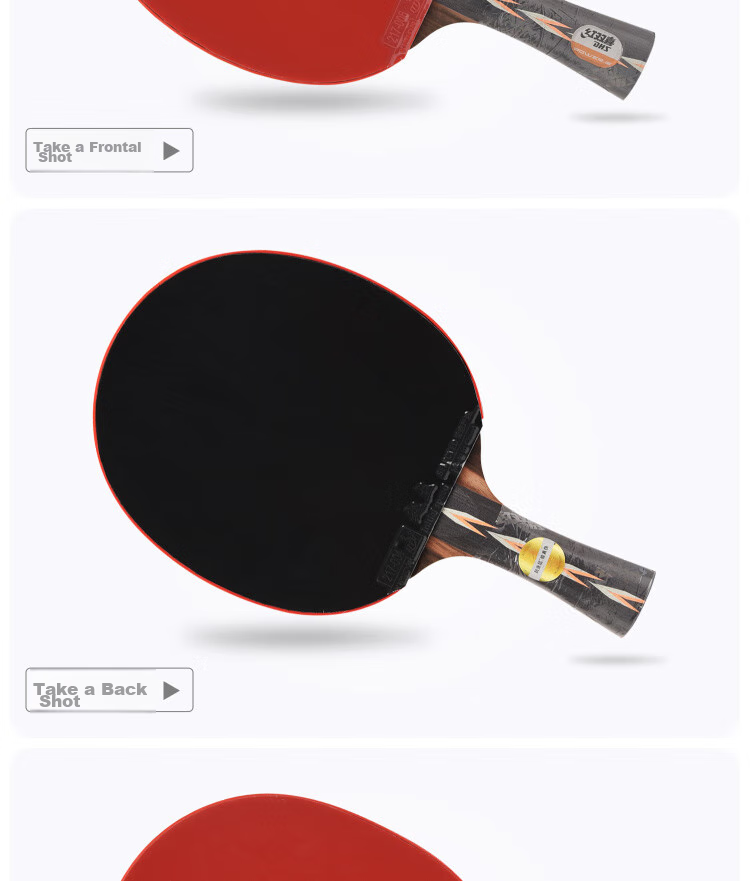 DHS Jingji 7S Ebony Table Tennis Blade, 6-Star Six-Star Seven-Star Quality Table Tennis Racket DIY Set, Penhold Grip 4